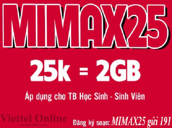 Cách đăng ký 4G Viettel 25k 1 tháng