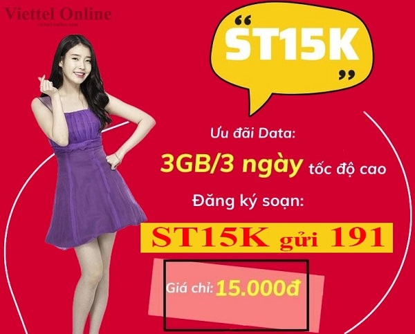 Cách đăng ký gói ST15K của Viettel
