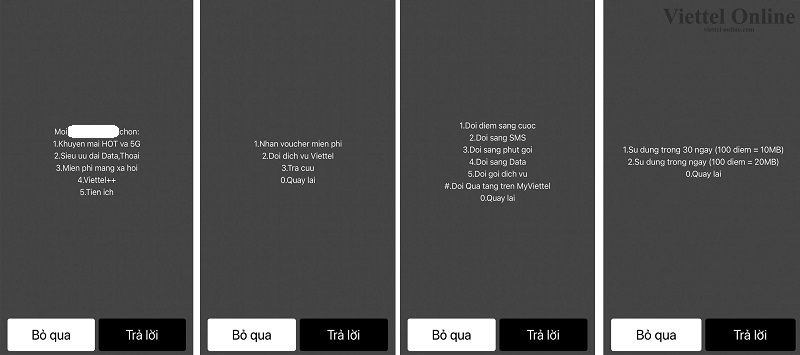 Cách đổi điểm Viettel sang Data bằng * 098