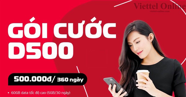 Gói cước 4G D500 Viettel