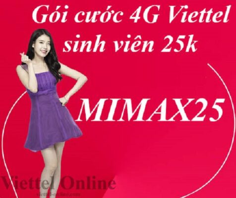 Gói cước 4G Viettel sinh viên 25k 1 tháng siêu “HOT”
